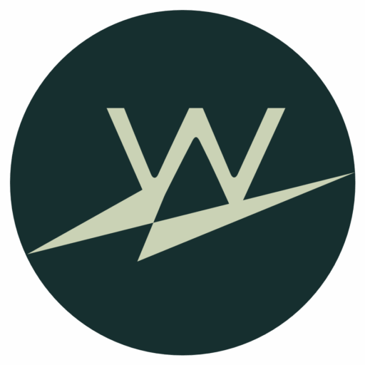 Logotyp Watt Horizon w wersji sygnet z literą W z piorunem